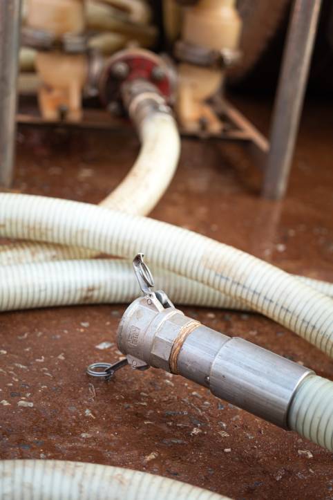 Professional technician working outdoors